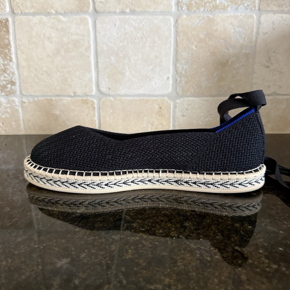 Rothy's The Espadrille‎ Black Lace Up Shoes Excellent Condition 10.5 - Picture 5 of 12